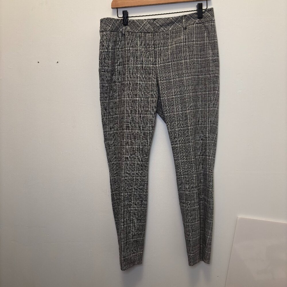 RW&CO. Black & White Plaid Slim Leg Ankle Pant Women's Size 8.